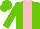 Silk - light green, pink stripe, pink arms