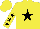 Silk - Yellow, black star, yellow sleeve, black stars