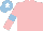 Silk - PINK, LIGHT BLUE armlets, LIGHT BLUE cap, WHITE star