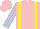 Silk - Pink, yellow braces, pink sleeves, light blue stripes