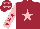 Silk - Maroon, pink star, pink sleeves, maroon stars, maroon cap, pink stars