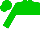 Silk - green, white halved horizontally