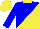 Silk - Deep blue, three yellow stars in a diagonal line, yellow collar, yellow cap