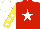 Silk - Red, white star, yellow sleeves, white stars, white cap