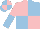 Silk - Pink and light blue (quartered), halved sleeves, light blue and pink quartered cap