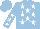 Silk - Light blue, white stars, white stars on sleeves, light blue cap