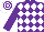 Silk - purple, white diamonds, purple sleeves, hooped cap