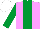 Silk - lilac, emerald green stripe, emerald green sleeves, white cap