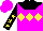 Silk - Magenta, black yoke, yellow triple diamond, black sleeves, yellow stars