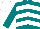 Silk - Teal, white chevrons, white cap