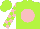 Silk - Lime, pink ball, pink blocks on lime sleeves, lime cap