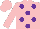 Silk - Pink, purple dots, pink slvs