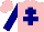 Silk - Pink, navy cross of lorraine, navy sleeves, pink cap