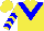 Silk - Yellow, blue chevron, blue chevrons on sleeves, yellow cap