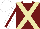 Silk - Burgundy, white collar, tan cross sashes, burgundy stripe on white sleeves, white cap