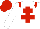 Silk - white, red epaulettes, red cross of lorraine, red cap