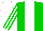 Silk - Green-light body, white stripe, white arms, green-light striped, white cap, green-light striped