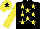 Silk - Black, yellow stars, yellow sleeves, yellow cap, black star