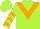 Silk - Lime, orange chevron, orange chevrons on sleeves, lime cap