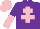 Silk - Purple, pink cross of lorraine, halved sleeves, pink cap