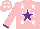 Silk - Pink,purple star,white stars,pink sleeves,purple cuffs,pink cap,white stars