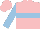 Silk - Pink, light blue hoop and sleeves