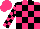 Silk - Hot pink, black blocks, black blocks on sleeves, hot pink cap