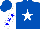 Silk - Royal blue, white star, blue stars on white sleeves