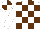 Silk - white, brown checks, white and brown quartered cap