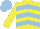 Silk - Yellow, light blue chevrons, yellow sleeves, light blue cap