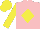Silk - Pink, yellow diamond, yellow sleeves, yellow cap