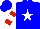 Silk - Blue, white star, red bars on white sleeves