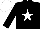 Silk - Black, white star, black sleeves, white cap