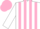 Silk - White and Pink stripes, White sleeves, Pink cap