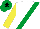 Silk - White, emerald green sash, yellow sleeves, emerald green cap, black star