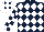 Silk - Dark blue and white diamonds, white and dark blue check sleeves, white cap, dark blue diamonds