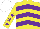 Silk - YELLOW, PURPLE chevrons, YELLOW sleeves, PURPLE stars, WHITE cap