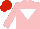 Silk - Pink, white inverted triangle, red cap