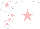 Silk - White, pink star, pink stars on sleeves, pink star on cap