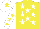 Silk - Yellow, white stars, white sleeves, yellow stars, white cap, yellow star