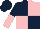 Silk - Dark Blue and Pink (quartered), halved sleeves