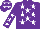 Silk - Purple body, white stars, purple arms, white stars, purple cap, white stars