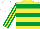 Silk - Yellow, emerald green hoops, striped sleeves, white cap