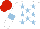 Silk - White, light blue stars and armlets, red cap