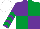 Silk - Purple and emerald green (quartered), chevrons on sleeves, white cap