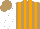 Silk - Light Brown, orange stripes, white sleeves, light brown cap