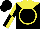 Silk - Black, yellow circle and yoke, black and yellow quartered sleeves, black cap