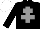 Silk - black, grey cross of lorraine, white cap