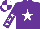 Silk - Purple, white star, purple sleeves, white stars, quartered cap