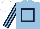 Silk - Light blue, dark blue hollow box, striped sleeves, white cap